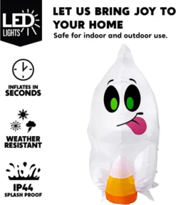 4ft Halloween Inflatable LED Ghost With Candy -Holiday Discount Store Halloween Inflatable LED Ghost with Candy 4ft 3 600x700 1