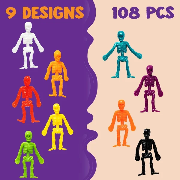 Halloween Stretchy Skeletons 108 Pcs 3 Halloween Stretchy Skeletons 108 Pcs - Image 3
