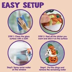 Halloween Sticker Window Decorations 9 Halloween Sticker Window Decorations -Holiday Discount Store Halloween Window Clings Trick or Treats 1 600x600 1