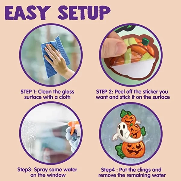 Halloween Sticker Window Decorations 4 Halloween Sticker Window Decorations - Image 4