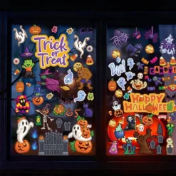 Halloween Sticker Window Decorations 11 Halloween Sticker Window Decorations -Holiday Discount Store Halloween Window Clings Trick or Treats 2 600x600 1