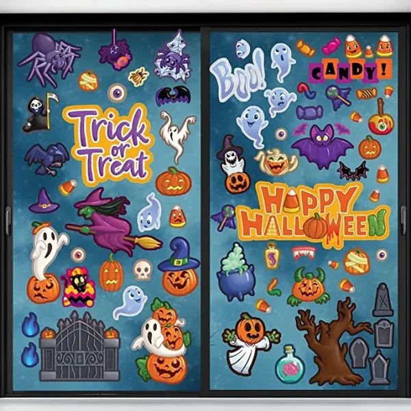 Halloween Sticker Window Decorations 1 Halloween Sticker Window Decorations