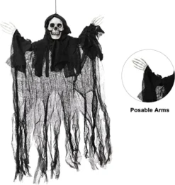 3Pcs Hanging Clown, Ghost And Grim Reaper -Holiday Discount Store Hanging Clown Ghost and Grim Reaper 4 600x636 1