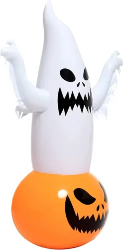 4.5ft Inflatable Ghost On Pumpkin Tumbler Decoration -Holiday Discount Store Inflatable Ghost on Pumpkin Tumbler Decoration 4.5ft 4 result 600x1216 1