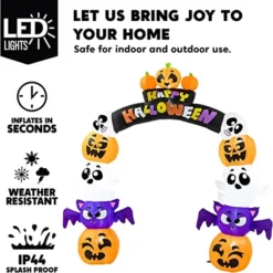 8ft Inflatable Stack Pumpkin Ghost Bat Archway -Holiday Discount Store Inflatable Stack Pumpkin Ghost Bat Archway 8ft 5 1