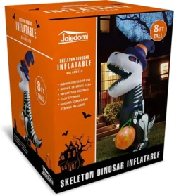 8ft Halloween LED Skeleton Dinosaur Decoration -Holiday Discount Store Jumbo Halloween Skeleton Dinosaur Inflatable 8 ft 5 result 600x678 1