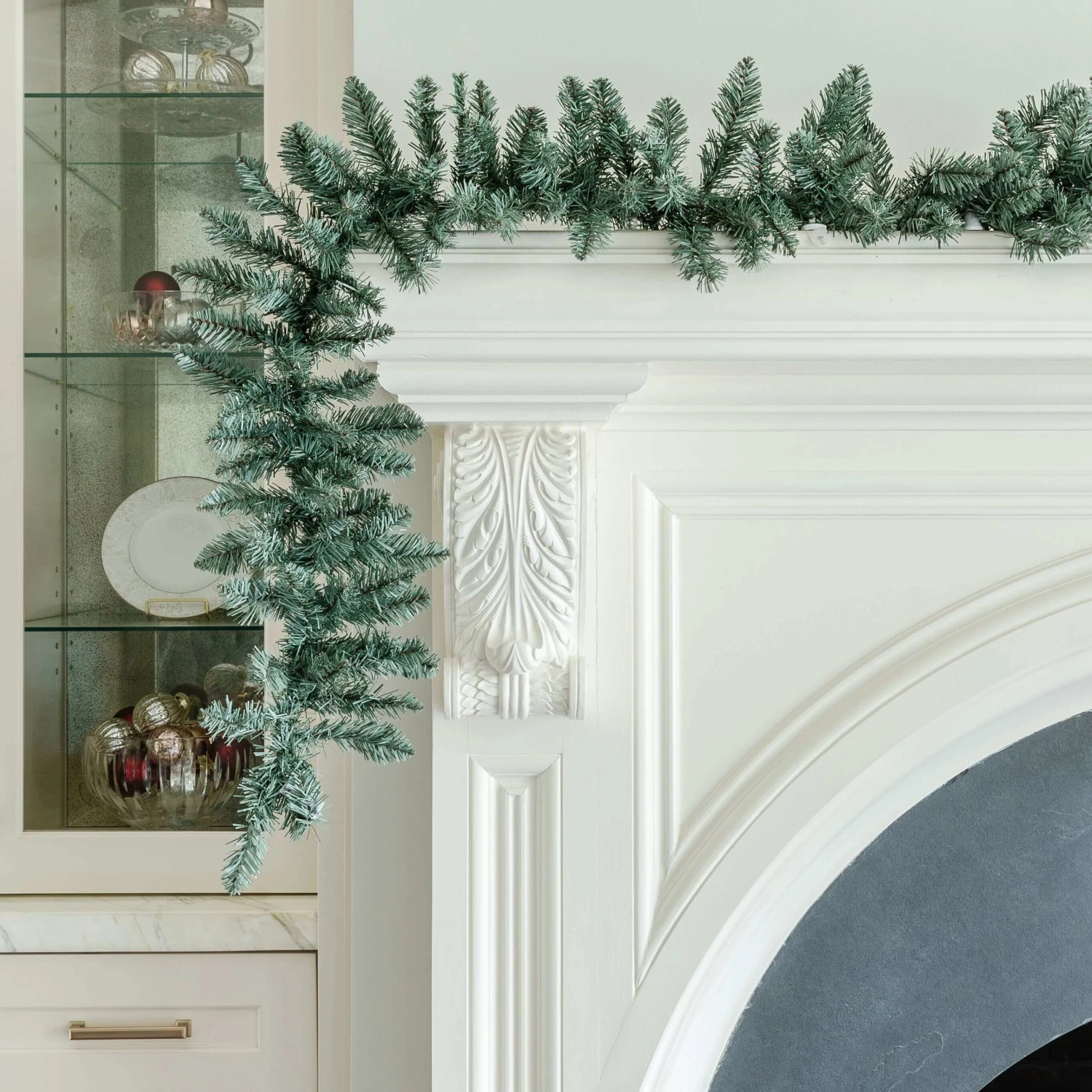 King Of Christmas 9' X 12" Tribeca Spruce Blue Garland Unlit 2 King Of Christmas 9' X 12" Tribeca Spruce Blue Garland Unlit - Image 2