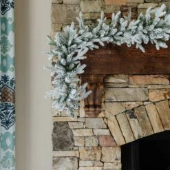 King Of Christmas 9' X 12" Queen Flock® Garland With LED Lights (Battery Or Plug Operated)