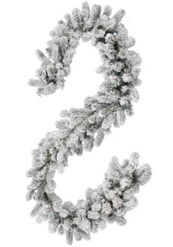 King Of Christmas 9' X 12" King Flock® Garland Unlit -Holiday Discount Store King Flock garland Unlit