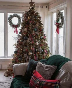 King Of Christmas 10' King Fraser Fir Quick-Shape Artificial Christmas Tree With 1600 Warm White & Multi-Color LED Lights -Holiday Discount Store King Fraser Fir Artificial Tree