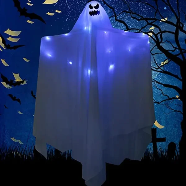Halloween Light Up Hanging Ghost 47in 2 Halloween Light Up Hanging Ghost 47in - Image 2