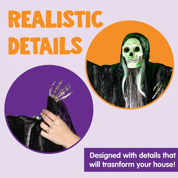 3pcs Skeleton Hanging Ghost Halloween Decoration 4 3pcs Skeleton Hanging Ghost Halloween Decoration - Image 4