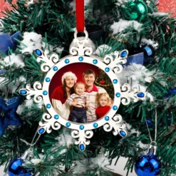 Snowflake Christmas Photo Ornaments Decoration