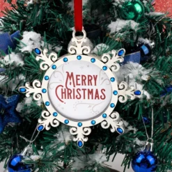 Snowflake Christmas Photo Ornaments Decoration -Holiday Discount Store Photo Frame Family Ornaments 4 result 600x600 1