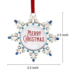 Snowflake Christmas Photo Ornaments Decoration -Holiday Discount Store Photo Frame Family Ornaments 7 result 600x600 1