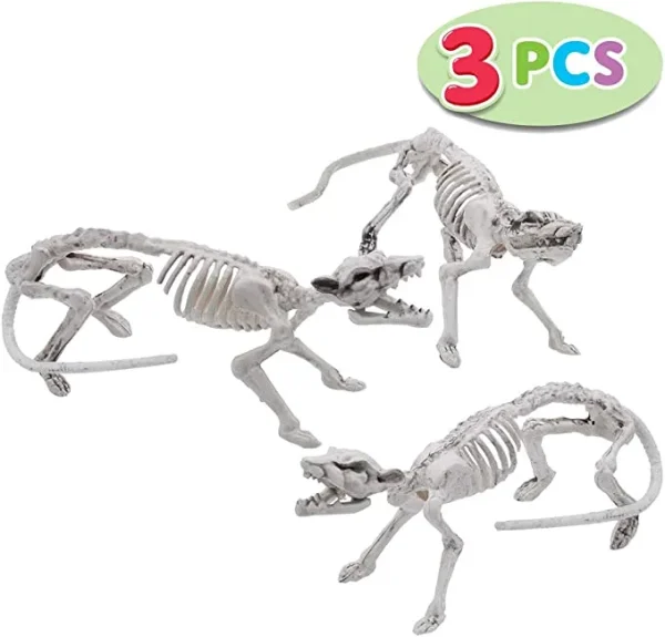 3pcs Posable Plastic Rat Skeleton Decoration 14in 5 3pcs Posable Plastic Rat Skeleton Decoration 14in - Image 5