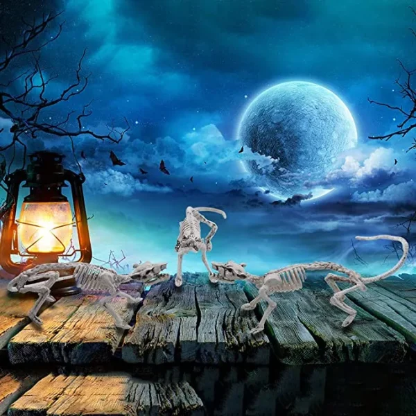 3pcs Posable Plastic Rat Skeleton Decoration 14in 4 3pcs Posable Plastic Rat Skeleton Decoration 14in - Image 4