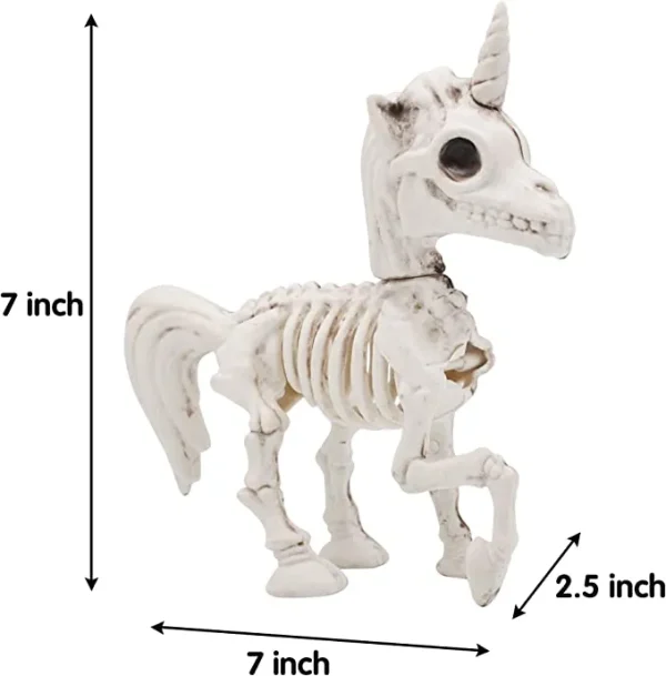 2pcs Posable Plastic Unicorn Skeleton Decoration 7in 6 2pcs Posable Plastic Unicorn Skeleton Decoration 7in - Image 6