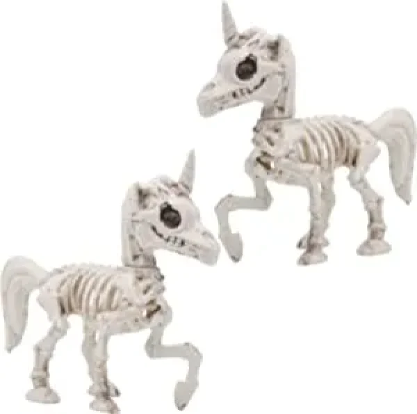 2pcs Posable Plastic Unicorn Skeleton Decoration 7in 2 2pcs Posable Plastic Unicorn Skeleton Decoration 7in - Image 2