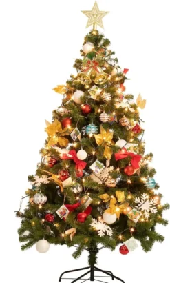 Prelit Christmas Tree With Decoration Kit 6ft -Holiday Discount Store Prelit Christmas Tree with Decoration Kit 6ft 2 600x997 1