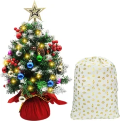 Prelit Snow Flocked Artificial Christmas Tree 21in -Holiday Discount Store Prelit Tabletop Christmas Tree 24in 2 result 600x606 1