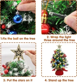 Prelit Snow Flocked Artificial Christmas Tree 21in -Holiday Discount Store Prelit Tabletop Christmas Tree 24in 3 result 600x638 1