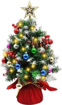 Prelit Snow Flocked Artificial Christmas Tree 21in -Holiday Discount Store Prelit Tabletop Christmas Tree 24in 5 result 600x1004 1