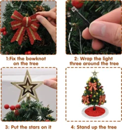 Pre Lit Table Top Christmas Tree Decoration 24in -Holiday Discount Store Prelit Tabletop Christmas Tree with Tree Skirt 24in 5 result 600x639 1