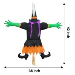 Purple Crashing Witch Into Tree Halloween Decoration -Holiday Discount Store Purple Crashing Witch Into Tree Halloween Decoration 5 600x600 1