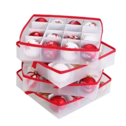 Red Plastic Ornament Storage Box 8 Red Plastic Ornament Storage Box -Holiday Discount Store Red Plastic Ornament Storage Box 3 1 600x600 1