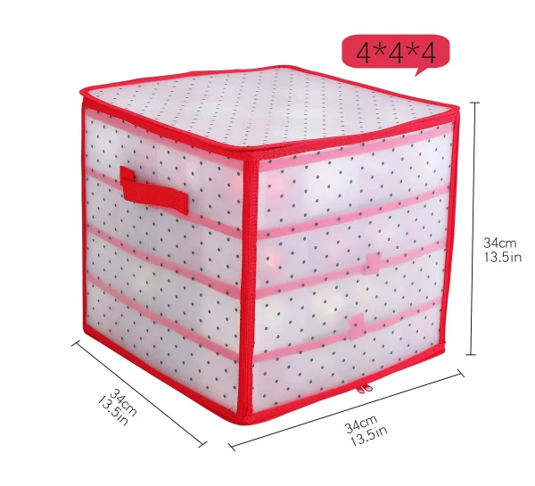 Red Plastic Ornament Storage Box 6 Red Plastic Ornament Storage Box - Image 6