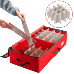 Red Underbed Christmas Ornament Storage Box 8 Red Underbed Christmas Ornament Storage Box -Holiday Discount Store Red Underbed Christmas Ornament Storage Box 3 1 600x600 1