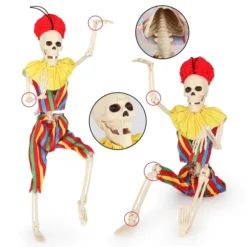 2pcs Halloween Clown Skeleton Decoration 16in 8 2pcs Halloween Clown Skeleton Decoration 16in -Holiday Discount Store Skeleton with Costume Clown 3 result 600x600 1