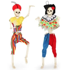 2pcs Halloween Clown Skeleton Decoration 16in 9 2pcs Halloween Clown Skeleton Decoration 16in -Holiday Discount Store Skeleton with Costume Clown 4 result 600x600 1