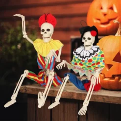 2pcs Halloween Clown Skeleton Decoration 16in 10 2pcs Halloween Clown Skeleton Decoration 16in -Holiday Discount Store Skeleton with Costume Clown 5 result 600x600 1