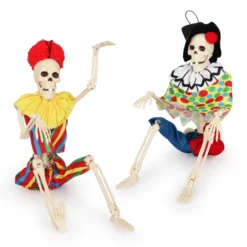 2pcs Halloween Clown Skeleton Decoration 16in 11 2pcs Halloween Clown Skeleton Decoration 16in -Holiday Discount Store Skeleton with Costume Clown 6 result scaled 600x600 1
