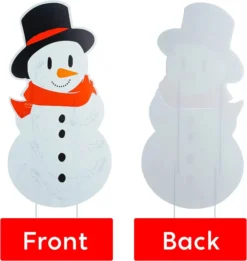 5pcs Snowman And Gnomes Christmas Yard Signs Decor -Holiday Discount Store Snowman and Gnome Yard Signs 5 Pack 4 result 600x634 1