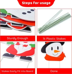 5pcs Snowman And Gnomes Christmas Yard Signs Decor -Holiday Discount Store Snowman and Gnome Yard Signs 5 Pack 5 result 600x611 1