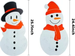 5pcs Snowman And Gnomes Christmas Yard Signs Decor -Holiday Discount Store Snowman and Gnome Yard Signs 5 Pack 6 result 600x446 1