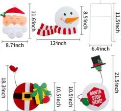 2pcs Snowman And Santa With Circle Belly Metal Yard Signs -Holiday Discount Store Snowman and Santa Garden Signs 6 result 600x550 1