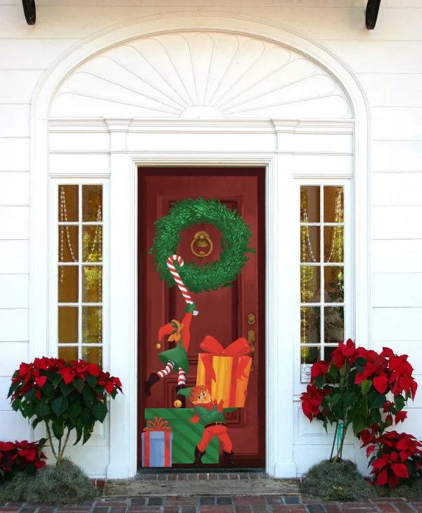 Christmas Elf Door Cover 72in X 30in 2 Christmas Elf Door Cover 72in X 30in - Image 2