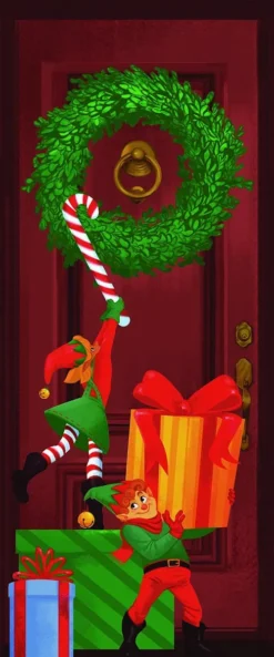 Christmas Elf Door Cover 72in X 30in 5 Christmas Elf Door Cover 72in X 30in -Holiday Discount Store Special Delivery Elf Door Cover 3 result