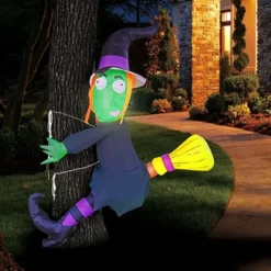 4ft Inflatable Witch Crashing Into Tree Decoration -Holiday Discount Store Tall Crashing Witch Into Tree Inflatable 4 ft 1 结果 1 600x600 1