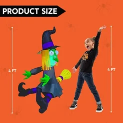 4ft Inflatable Witch Crashing Into Tree Decoration -Holiday Discount Store Tall Crashing Witch Into Tree Inflatable 4 ft 2 结果 600x600 1