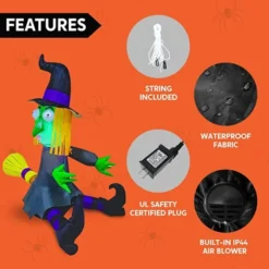 4ft Inflatable Witch Crashing Into Tree Decoration -Holiday Discount Store Tall Crashing Witch Into Tree Inflatable 4 ft 4 结果 600x600 1