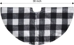 Black And White Buffalo Plaid Christmas Tree Skirt 48in -Holiday Discount Store Thick Plaid White Baffalo Christmas Tree Skirt 48in 4 result 600x368 1