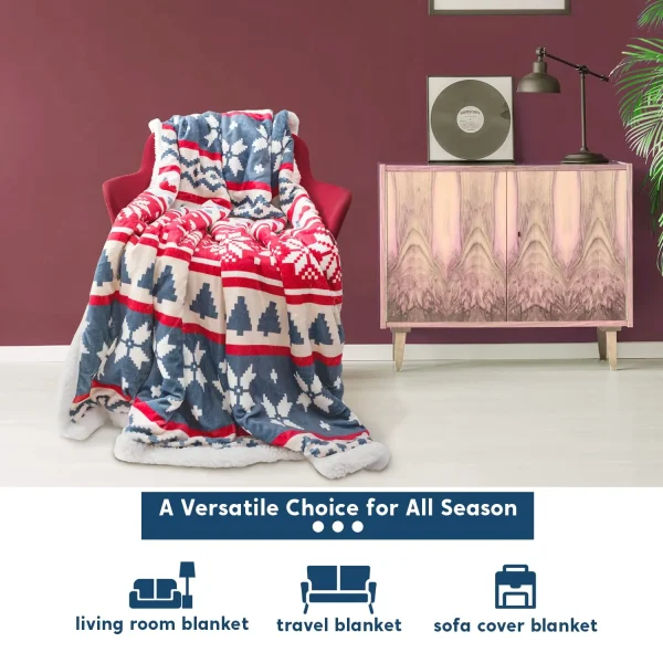 Twin Size Cozy Fleece Christmas Throw Blanket 4 Twin Size Cozy Fleece Christmas Throw Blanket - Image 4