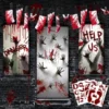 Zombie Hand Door Cover+2 Widow Covers+Weapon Garland+Window Stickers 11*14in