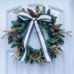 King Of Christmas 24" Tribeca Spruce Blue Wreath Unlit -Holiday Discount Store a97b16665cd086082e3e6e42d5db1abf