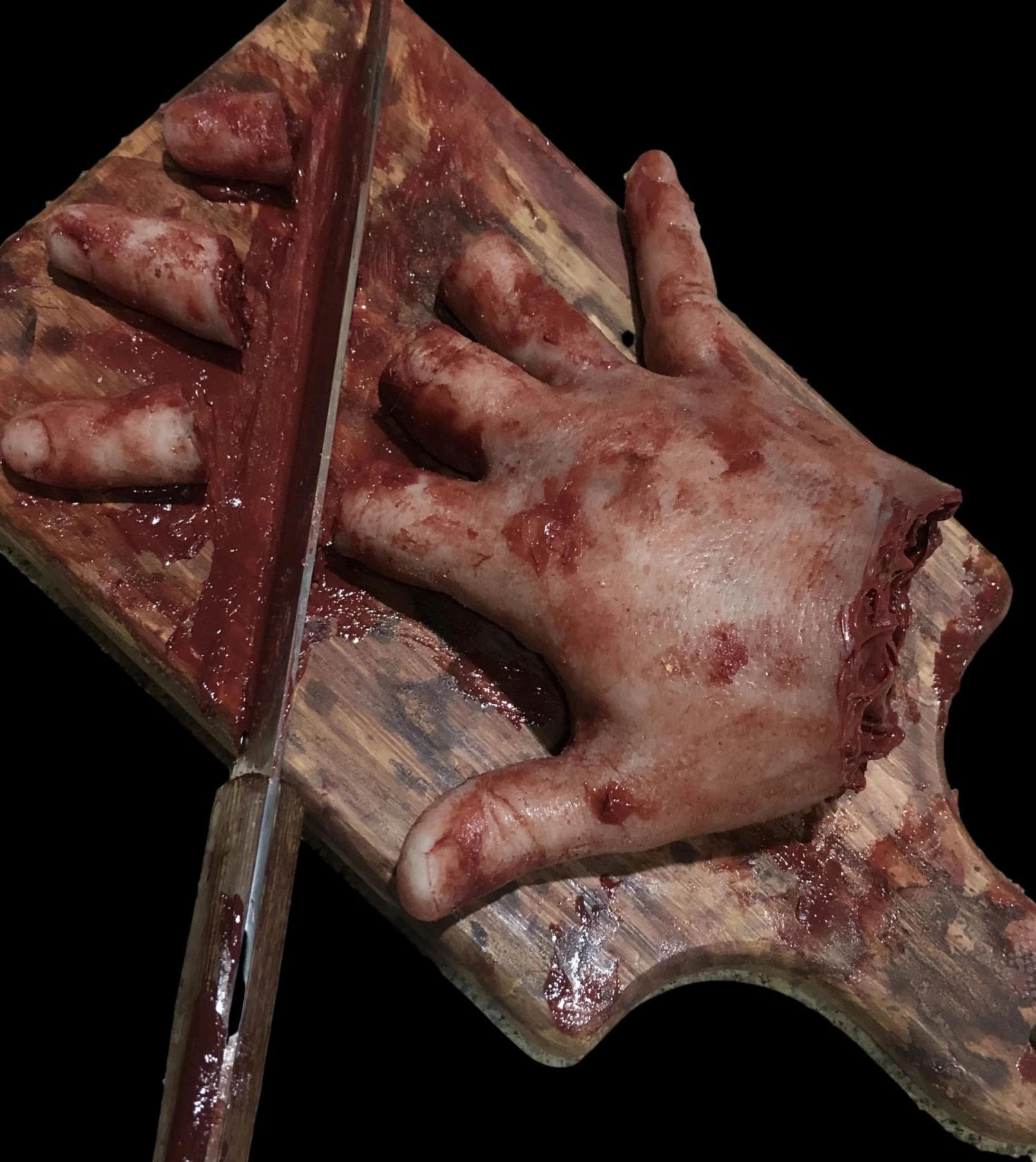 "Cutting Board Accident" Halloween Prop 1 "Cutting Board Accident" Halloween Prop